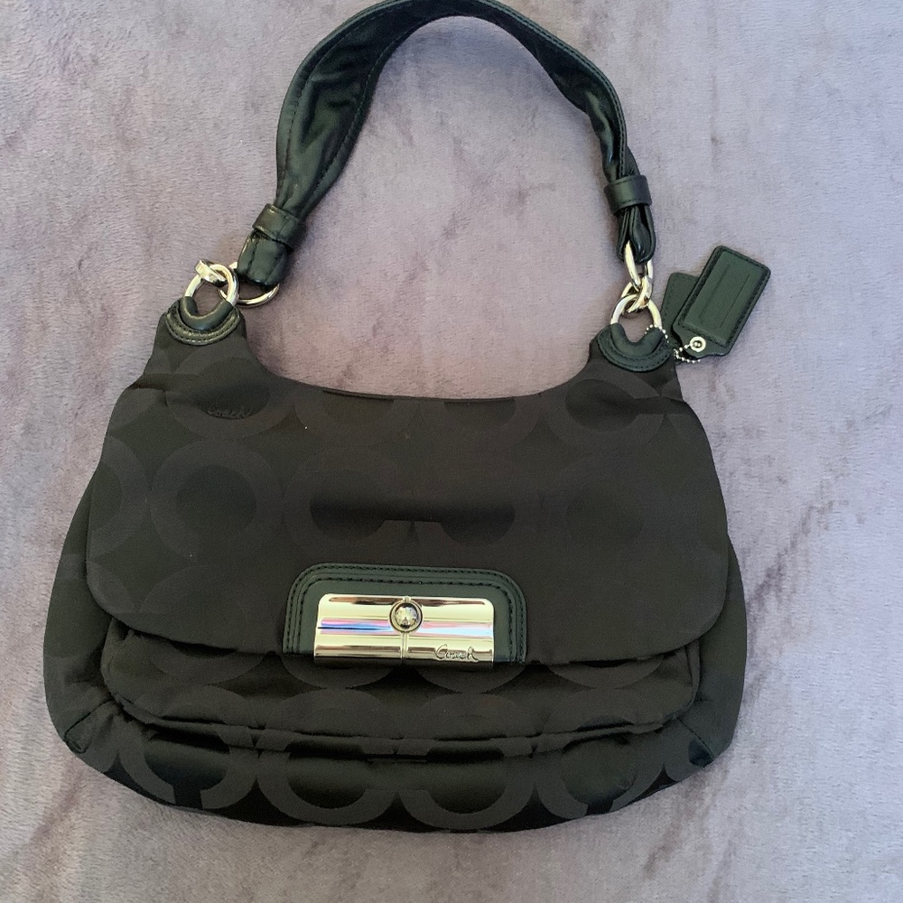 Coach Black Snap closure shoulder Bag